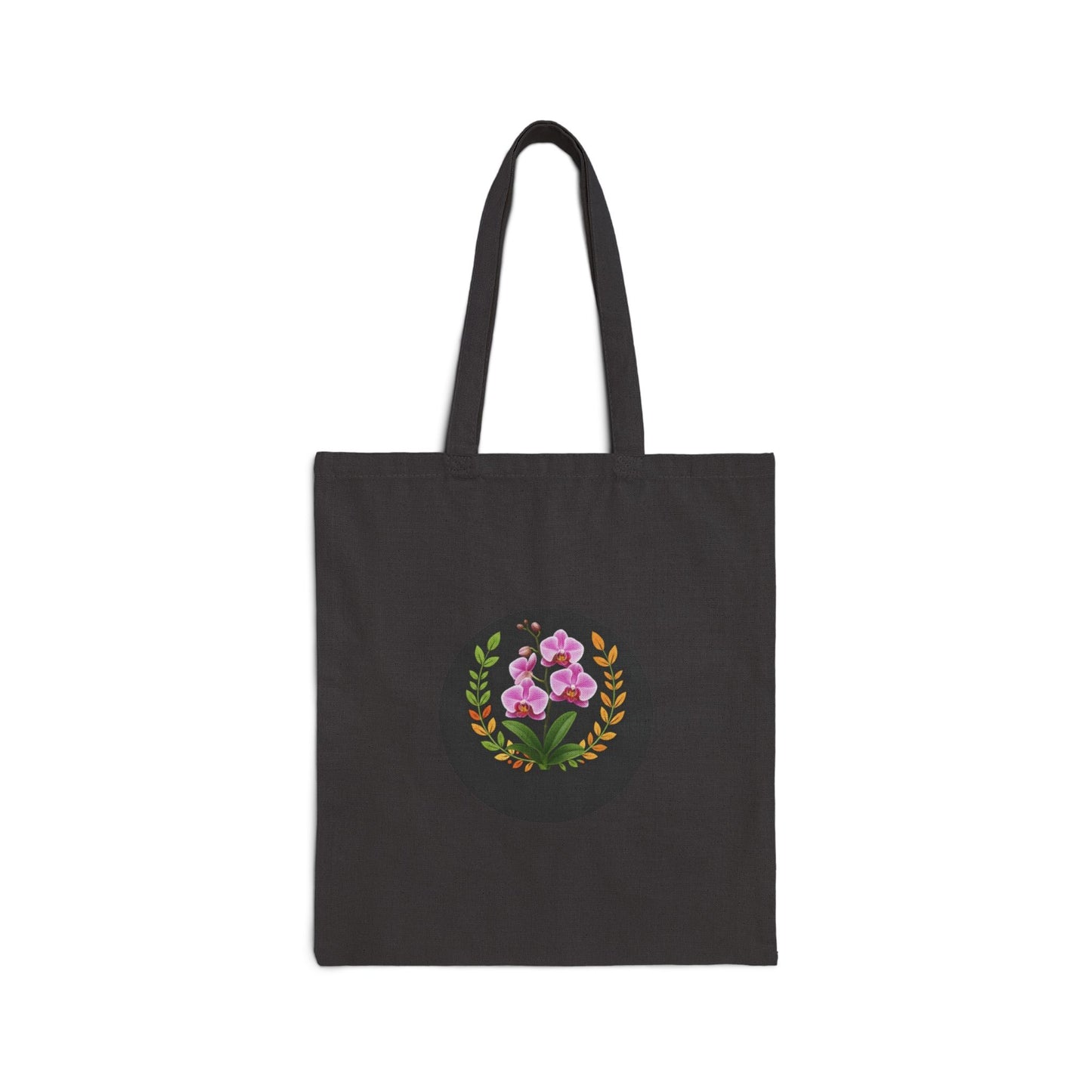 Floral Wreath Canvas Tote Bag — Pink Flowers Eco Shopper