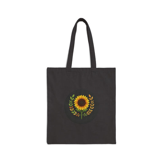 Sunflower Circle Tote Bag – Canvas Grocery & Farmstand Shopper